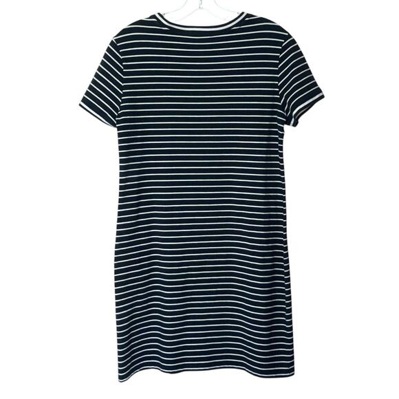 Tommy Hilfiger Striped Shirt Dress Size Medium Logo Casual Size Medium Navy Blue - Picture 2 of 11